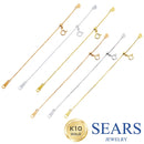 アジャスター ネックレス 10金 K10 ゴールド スライド式 アジャスターパーツ カットあずき ベネチアン 10cm WG or YG or PG saj97-0001