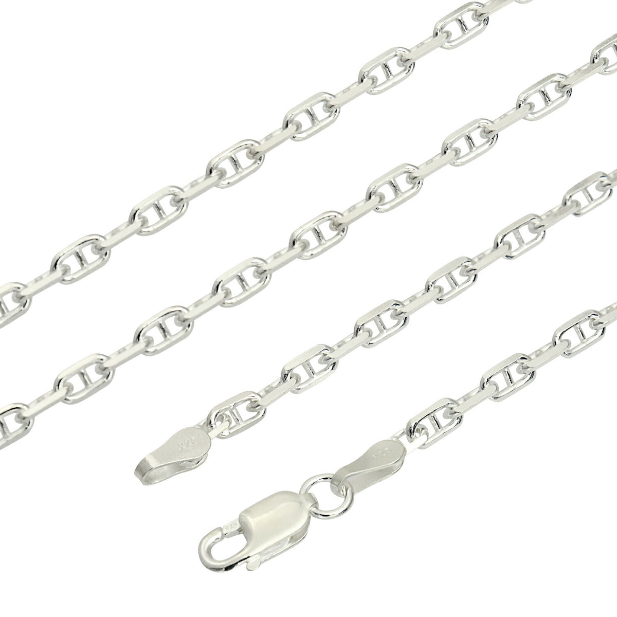 アンカー チェーン ネックレス シルバー sv 925 幅 3.0mm