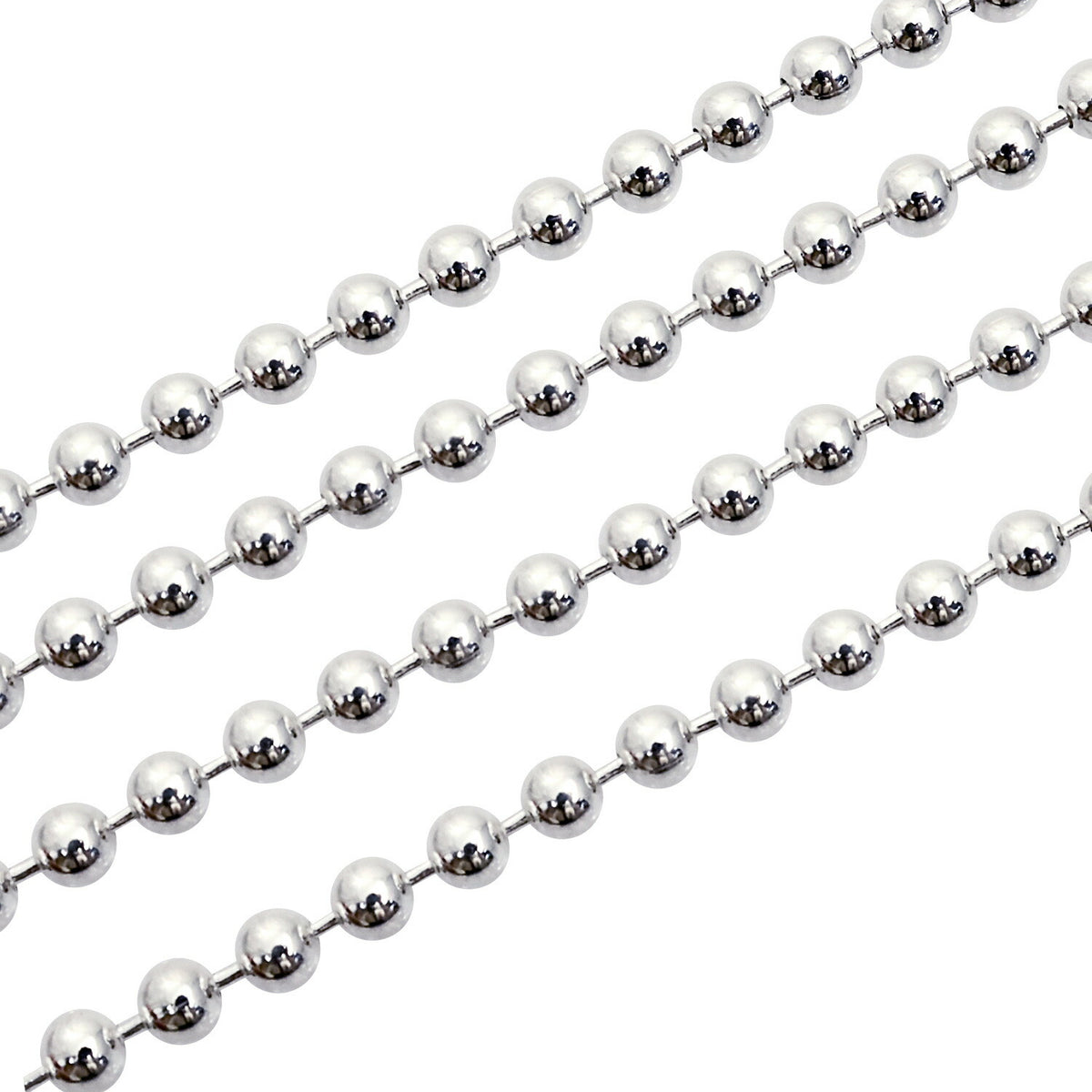ボール チェーン ネックレス シルバー sv 925 幅 3.0mm