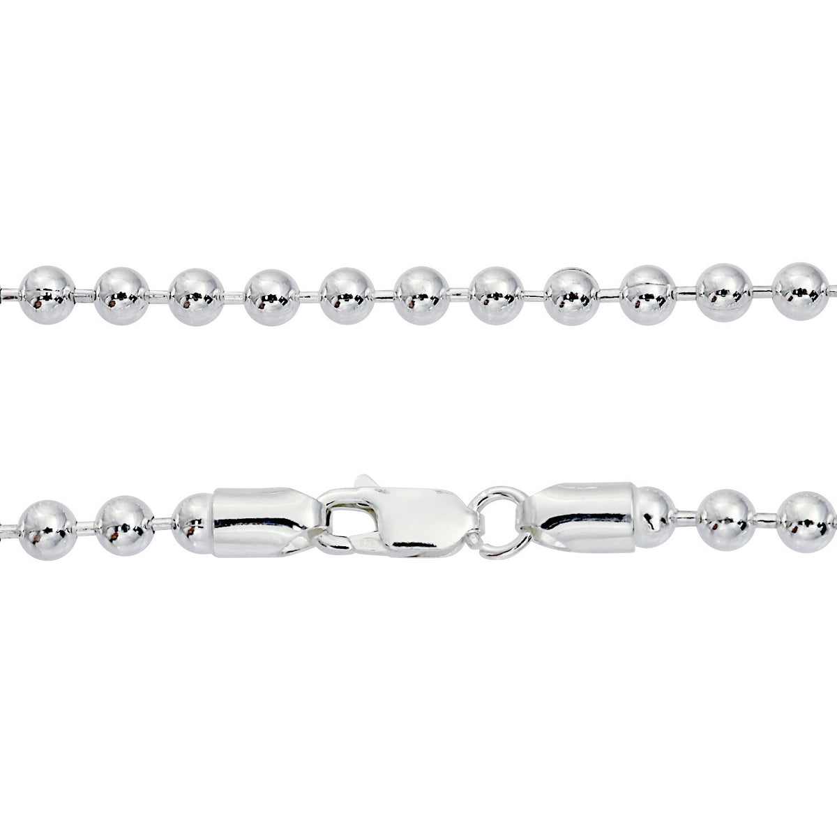 ボール チェーン ネックレス シルバー sv 925 幅 4.0mm