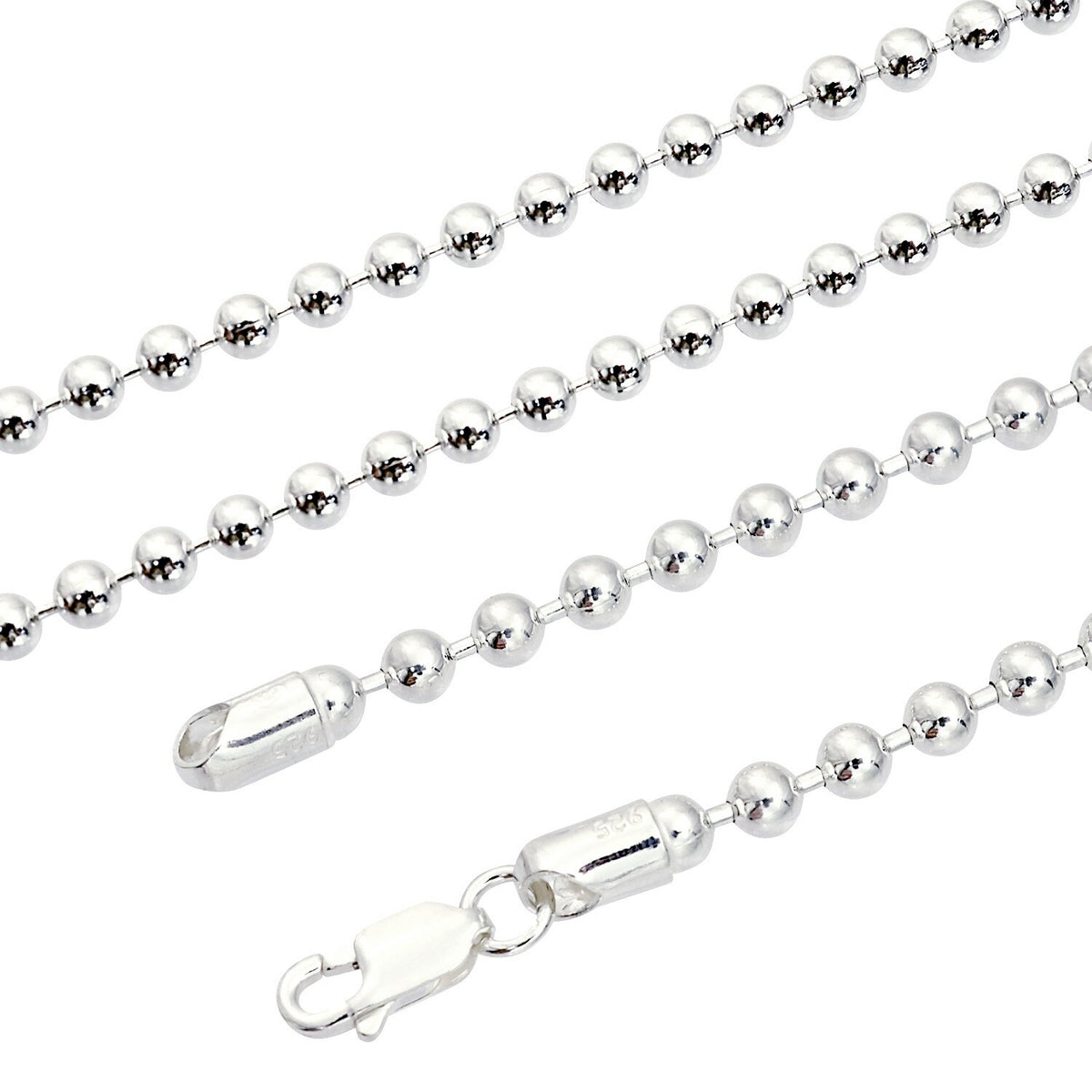 ボール チェーン ネックレス シルバー sv 925 幅 4.0mm ボール チェーン ネックレス シルバー sv 925 幅 4.0mm
