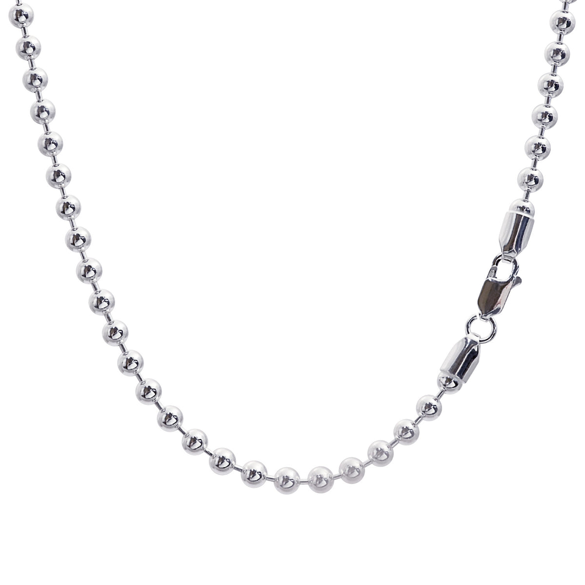 セリーヌ　シルバー ボールチェーン ネックレス ボール チェーン ネックレス シルバー sv 925 幅 4.0mm