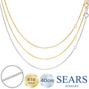 ネックレス チェーン 10金 K10 ゴールド ベネチアン 40cm WG or YG or PG sc97-0001