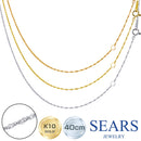 ネックレス チェーン 10金 K10 ゴールド スクリュー 40cm WG or YG or PG sc97-0003