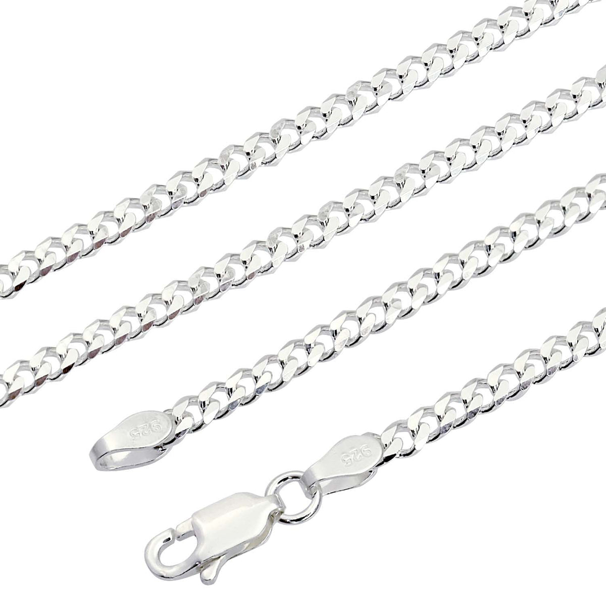 シルバー925喜平6面7mm 22cmプラチナコーティング 6面カット喜平チェーン - シルバーアクセサリー専門店 シルバー