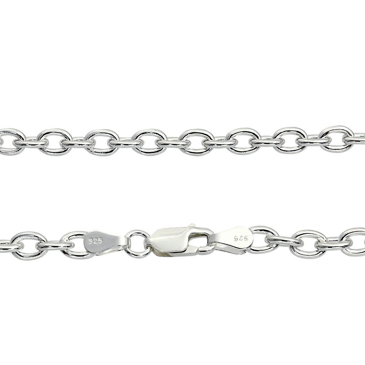 あずき チェーン ネックレス シルバー sv 925 幅 4.5mm