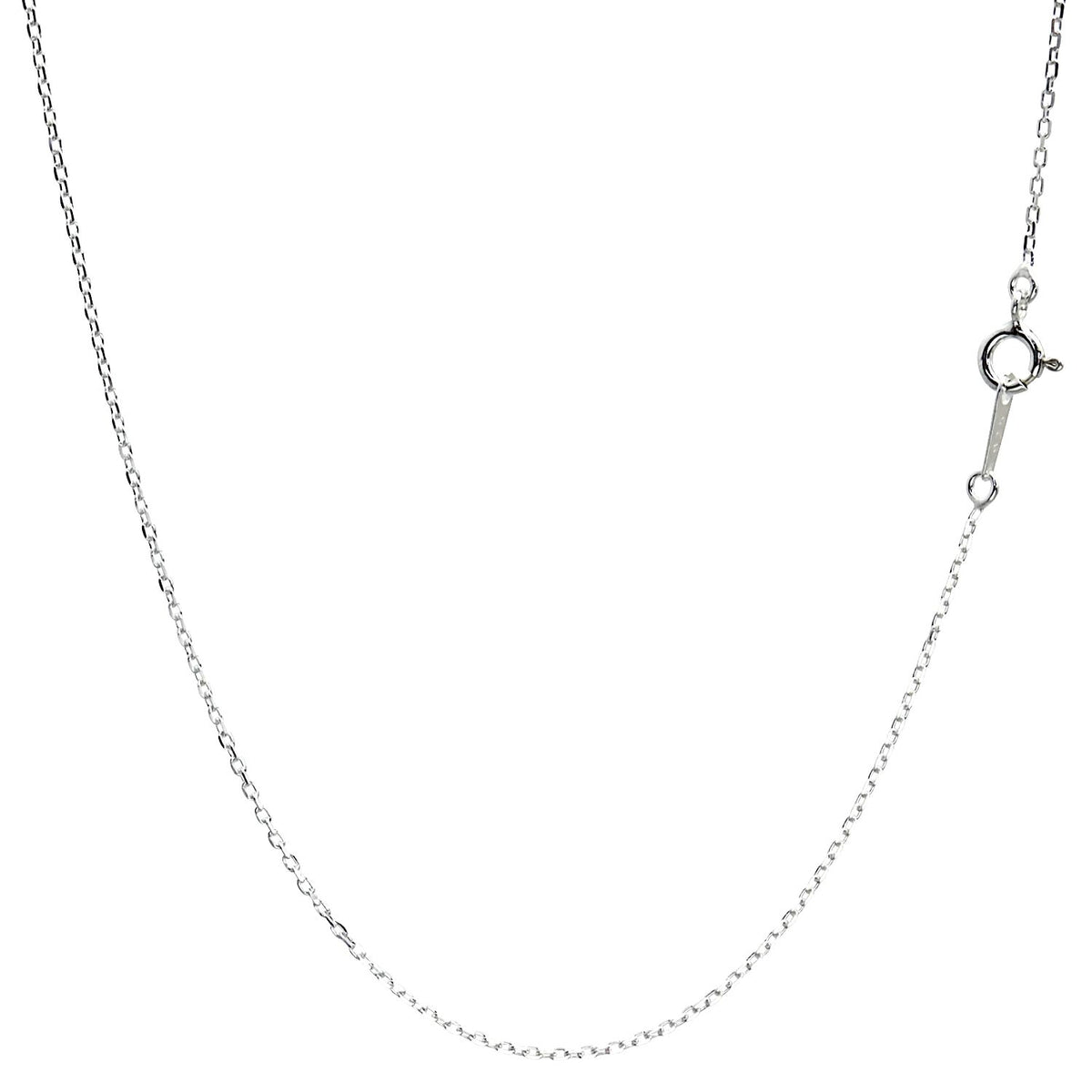 あずき 4面カット チェーン ネックレス シルバー sv 925 幅 1.2mm