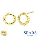 ピアス レディース K10 スタッドピアス サークル 10金  スタッド ゴールド se105-0020-yg