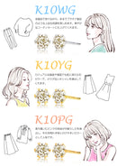 ダイヤモンドピアス レディース 一粒ダイヤ 6本爪 スタッドピアス 計 0.2ct K10 ホワイトゴールド イエローゴールド ピンクゴールド WG YG PG  se56-0006