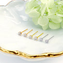 ダイヤモンドピアス レディース 一粒ダイヤ 6本爪 スタッドピアス 計 0.2ct K10 ホワイトゴールド イエローゴールド ピンクゴールド WG YG PG  se56-0006