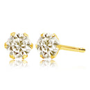 ダイヤモンドピアス レディース 一粒ダイヤ 6本爪 スタッドピアス 計 0.2ct K10 ホワイトゴールド イエローゴールド ピンクゴールド WG YG PG  se56-0006