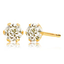 ダイヤモンドピアス レディース 一粒ダイヤ 6本爪 スタッドピアス 計 0.2ct K10 ホワイトゴールド イエローゴールド ピンクゴールド WG YG PG  se56-0006