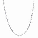 シルバー チェーン ネックレス あずき4面カットチェーン 幅2.6mm 長さ 40/45/50/55/60cm scl804c