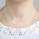 シルバー チェーン ネックレス カットフレンチチェーン 幅1.4mm 長さ 40/45/50/55/60cm sfr30