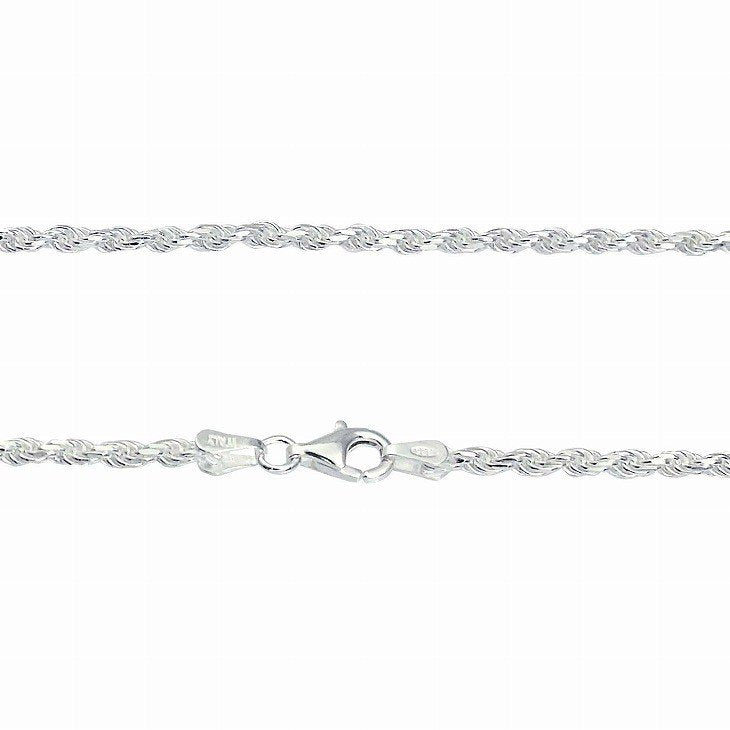 シルバー チェーン ネックレス カットフレンチロープチェーン 幅 2.4mm 長さ 40/45/50/55/60cm sfr50