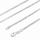 シルバー チェーン ネックレス カットフレンチロープチェーン 幅 2.4mm 長さ 40/45/50/55/60cm sfr50