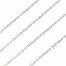 シルバー チェーン ネックレス カットフレンチロープチェーン 幅 2.4mm 長さ 40/45/50/55/60cm sfr50