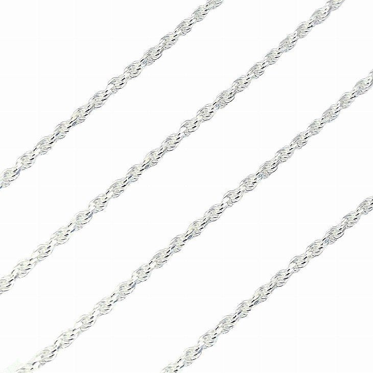 シルバー チェーン ネックレス カットフレンチロープチェーン 幅 2.4mm 長さ 40/45/50/55/60cm sfr50