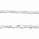 シルバー チェーン ネックレス SILVER 925 フィガロ4面カットチェーン 幅 4mm