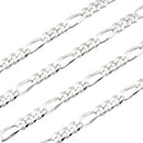 フィガロ 6面カット チェーン ネックレス シルバー sv 925 幅 5.5mm