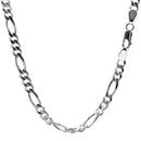 フィガロ 6面カット チェーン ネックレス シルバー sv 925 幅 5.5mm