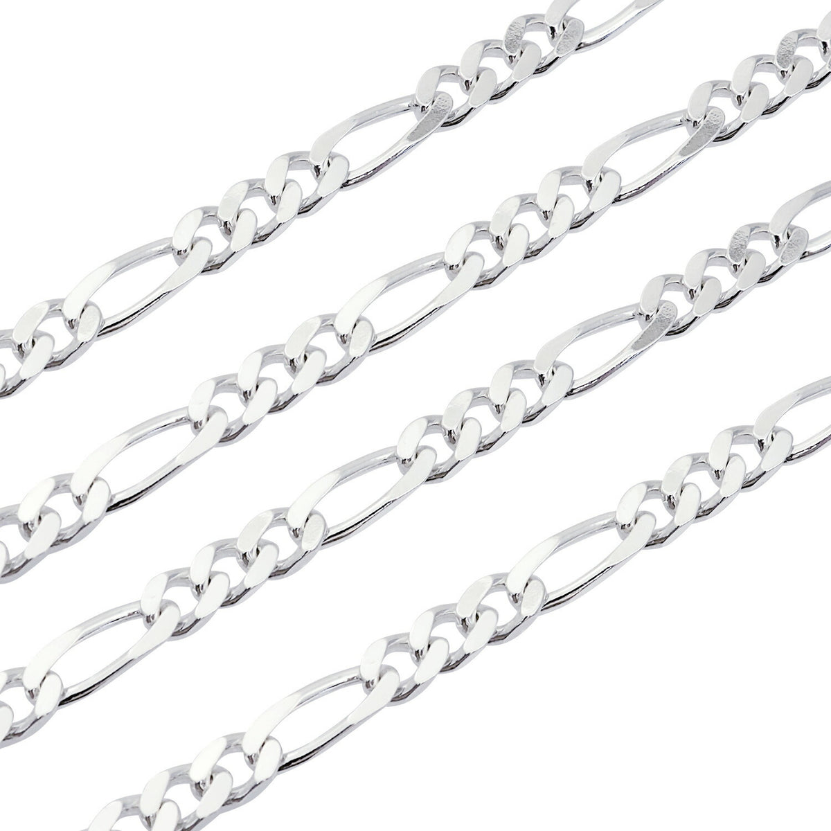 フィガロ チェーン ネックレス シルバー sv 925 幅 5.1mm