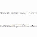 シルバー チェーン ネックレス SILVER 925 フィガロ2面カットチェーン 幅 2.4mm