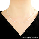シルバー チェーン ネックレス SILVER 925 フィガロ2面カットチェーン 幅 2.4mm