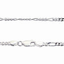 シルバー チェーン ネックレス SILVER 925 フィガロ2面カットチェーン 幅 2.8mm sfg80