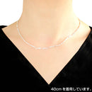 シルバー チェーン ネックレス SILVER 925 フィガロ2面カットチェーン 幅 2.8mm sfg80