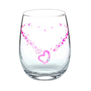 アクアマリンカラーのスワロフスキー・クリスタル付 グラス