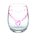 ルビーカラーのスワロフスキー・クリスタル付 グラス