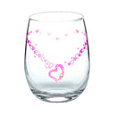 ペリドットカラーのスワロフスキー・クリスタル付 グラス