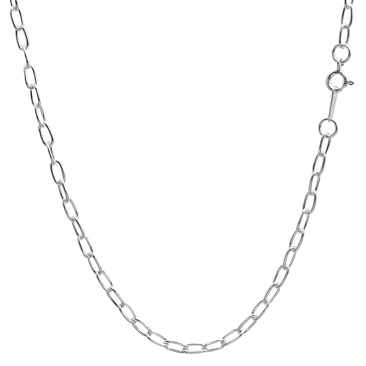長あずき チェーン ネックレス シルバー sv 925 幅 3.2mm