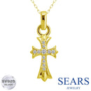 ペンダントトップ クロス ゴールド トップのみ メンズ レディース シルバー925 sp01-0002