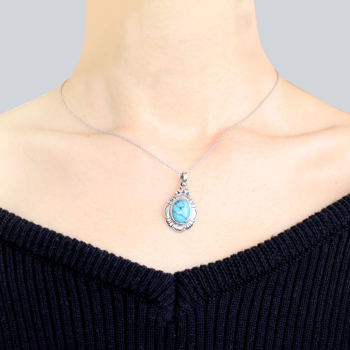 ペンダントトップ ハウライトターコイズ トップのみ メンズ