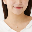 あこや真珠 K18 ホワイトゴールド イエローゴールド ピンクゴールド レディース ネックレス 1粒 スルーデザイン sp46-0002