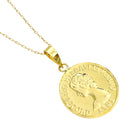 シアーズ 18金ネックレス ゴールド K18 エリザベス コイン 13mm ネックレス チェーン付 sp51-0002