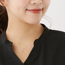 ネックレス リボン レディース K10 ゴールド WG YG PG ダイヤモンド 0.01ct sp51-0004