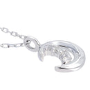 ネックレス ムーン 月 レディース K10 ゴールド WG YG PG ダイヤモンド 0.01ct sp51-0005