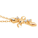 ネックレス クロス 十字架 ハート レディース K10 ゴールド WG YG PG ダイヤモンド 0.02ct sp51-0006