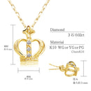 ネックレス クラウン 王冠 レディース K10 ゴールド WG YG PG ダイヤモンド 0.02ct sp51-0007