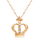 ネックレス クラウン 王冠 レディース K10 ゴールド WG YG PG ダイヤモンド 0.02ct sp51-0007