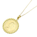 18金ネックレス ゴールド K18 エリザベス コイン ネックレス チェーン付 sp56-0004