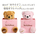 テディベアのぬいぐるみピンクとブラウンショッパー入り